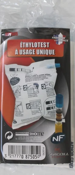 Éthylotest usage unique