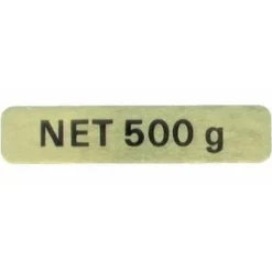 Étiquettes autocollantes grammage "Net 500 g" (x750)