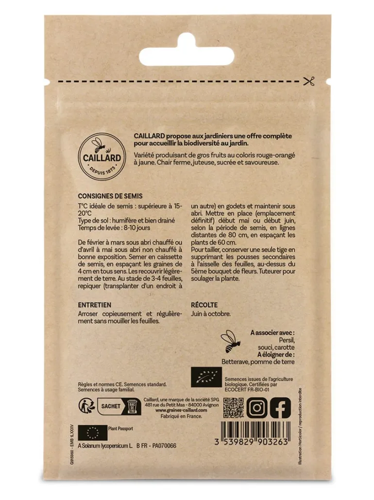 Tomate Pineapple (Ananas) Bio 0,25g CAILLARD
