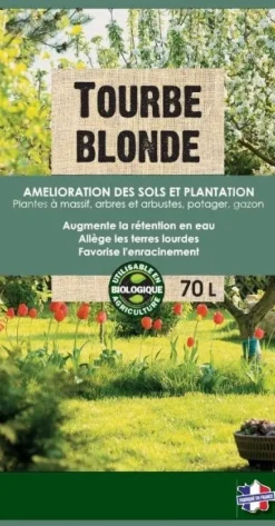 Tourbe blonde 0/40mm 70 L