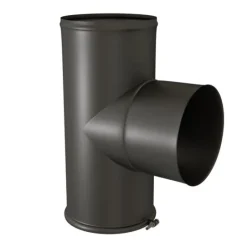 Té équerre avec tampon noir mat Ø180mm