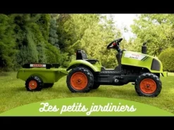 Tracteur Claas 2041C avec remorque et capot ouvrant
