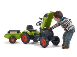 Tracteur Claas 2041C avec remorque et capot ouvrant