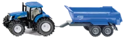 Tracteur New Holland avec remorque Krampe