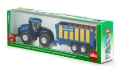 Tracteur avec remorque d'ensilage