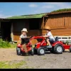 Tracteur à pédales Massey Ferguson S8740 rouge avec remorque