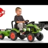 Tractopelle Claas avec remorque
