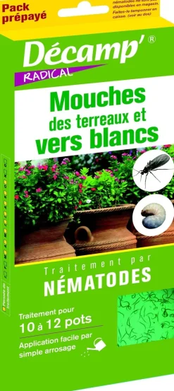 Traitement nématodes contre mouches des terreaux/vers blancs