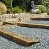 Traverse paysagère en pin CL4 marron brut de sciage 1,5m