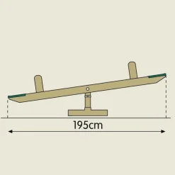 Trébuchet bois 205 x 36 x 56 cm TP TOYS