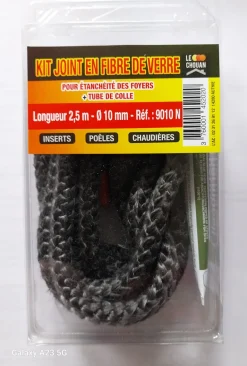 Tresse de fibre de verre noir Ø10 mm + tube de colle 17ml