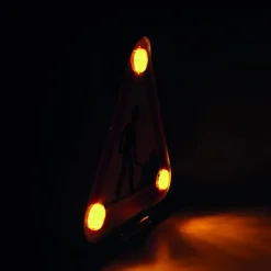 Triangle triflash à LED class 1 double face 500mm métallique