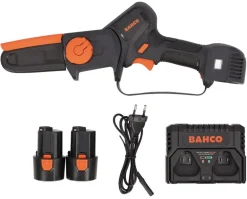 Tronçonneuse compacte sans fil 300W + 2 batteries BAHCO