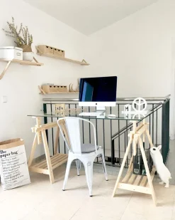Tréteau Architec pin massif non vernis 70 à 98 cm