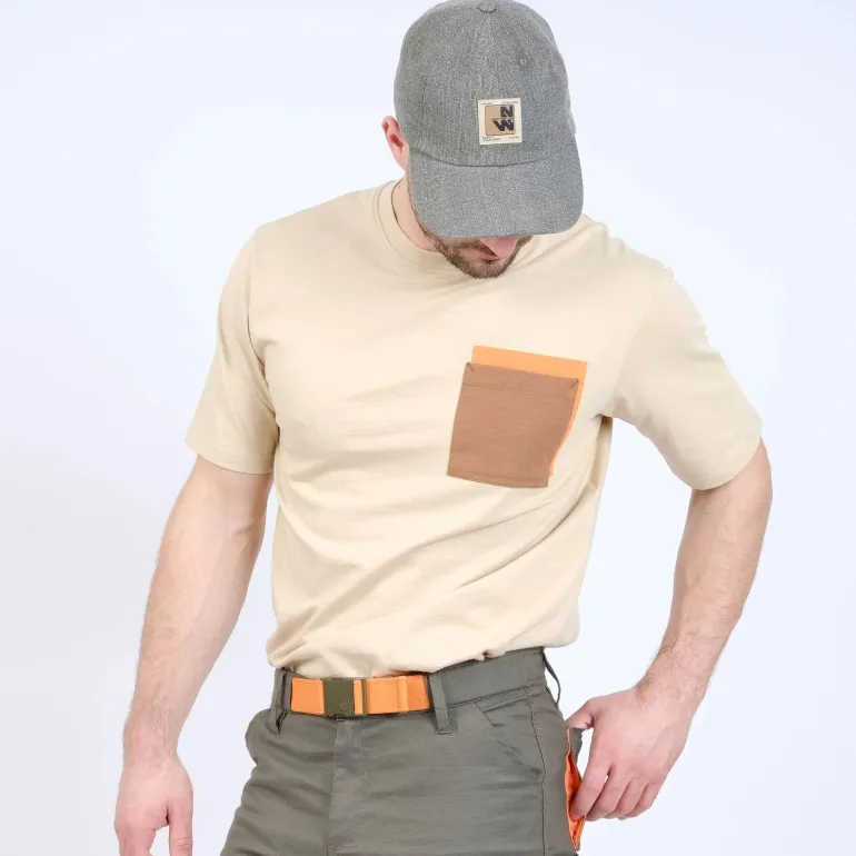 T-shirt manches courtes de travail Jaspe Sable homme
