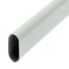 Tube de penderie ovale 30x15mm blanc 2000 mm