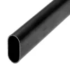 Tube de penderie oval 15x30mm acier noir 2m