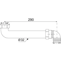 Tubulure gain de place pour lavabo WIRQUIN