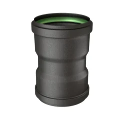 Tuyau 12cm F/F noir mat Ø80mm + 2 joints viton