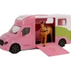Van à friction son et lumière rose 1/32ème + cheval