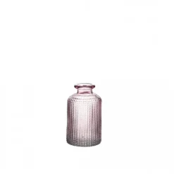 Vase Bottle Caro rose Ø6,2 x H.10 cm