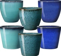 Vase Azulejos bleu Ø28 cm 9,5L DEROMA - Vendu à l'unité