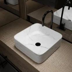 Vasque blanche effet marbre AURLANE