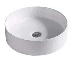 Vasque céramique ronde à poser Mona Ø39,5cm blanc