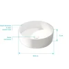 Vasque à poser ronde blanc mat AURLANE
