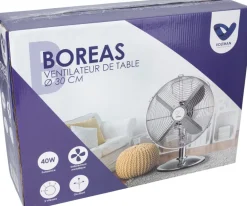 Ventilateur de table Boreas chromé Ø30cm 40W VOLTMAN