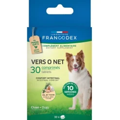 Vermifuge Vers 0 Net pour chiot et chien 30 comprimés