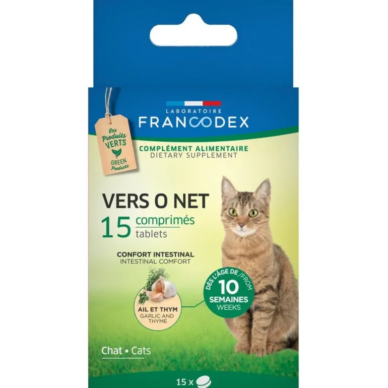 Vermifuge Vers 0 Net pour chaton/chat 15 comprimés