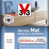 Vernis intérieur meubles/boiseries blanc patiné mat 250 ml