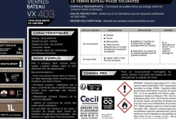 Vernis bois extérieur qualité marine incolore brillant 1L