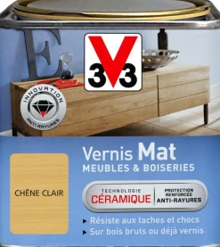 Vernis intérieur meubles/boiseries chêne clair mat 0,5L