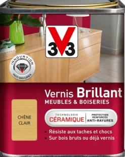 Vernis intérieur meubles/boiseries chêne clair brill 250 ml