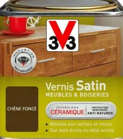 Vernis meubles et boiseries chêne foncé ciré 0,5L V33