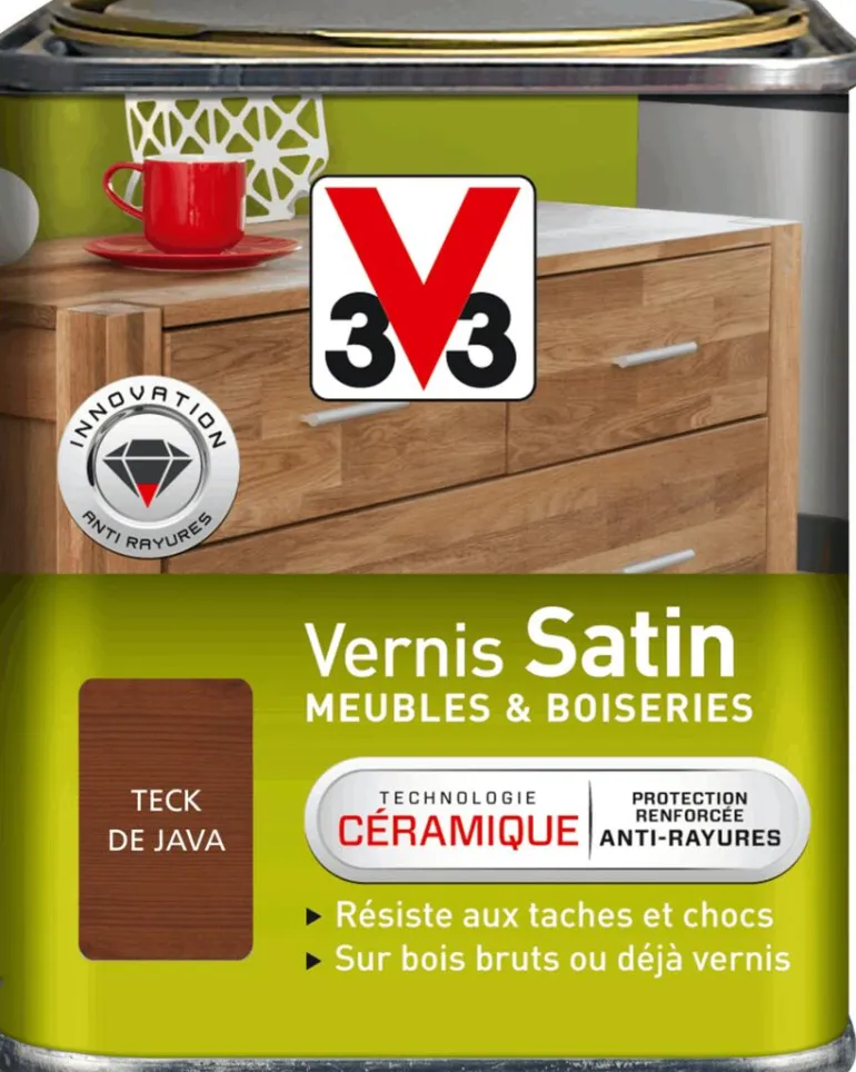 Vernis meubles et boiseries teck de java satin 250 ml V33