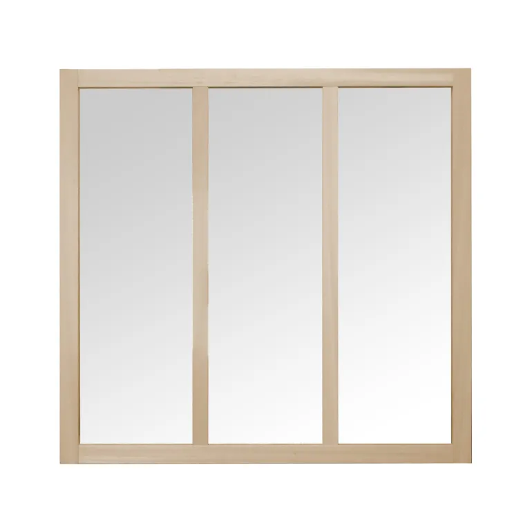 Verrière en kit Atelier brute 3 carreaux 108x112,3x4cm