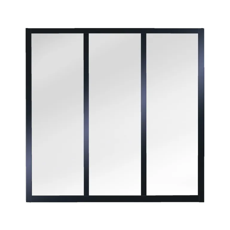 Verrière en kit Slim noire 3 carreaux 104x106x4cm SKYLAB