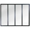 Verrière en kit Slim noire 4 carreaux 104x140,4x4cm SKYLAB