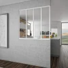 Verrière Louvre alu blanc verre clair 1125 x 1500 mm