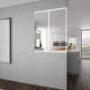Verrière Louvre alu blanc verre clair 1125 x 865 mm