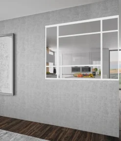 Verrière Orsay alu blanc verre clair 1125 x 1500 mm