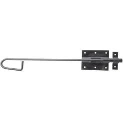 Verrou baïonnette zingué noir avec gâche attachée 404 Ø14 mm
