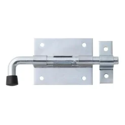 Verrou pistolet zingué avec gâche attachée 66/110 mm