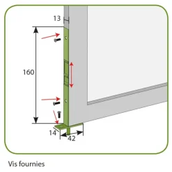 Verrou à sifflet mécanisme coulissant 160x13x11mm (x1)