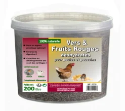 Vers de farine et fruits rouges 200 gr