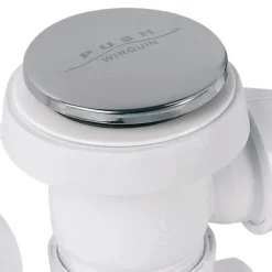 Vidage de baignoire Quick Clac chromé siphon orientable 70cm