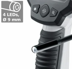 Vidéoscope avec tête de caméra étanche à l'eau LASERLINER